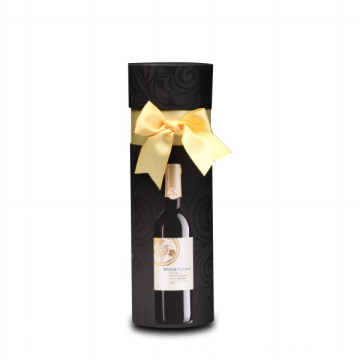 Premium Round Wine Box With Ribbon